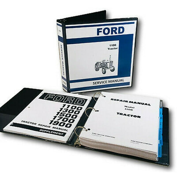FORD 1100 TRACTOR SERVICE MANUAL PARTS CATALOG SUPPELEMENT REPAIR SHOP BOOK SET